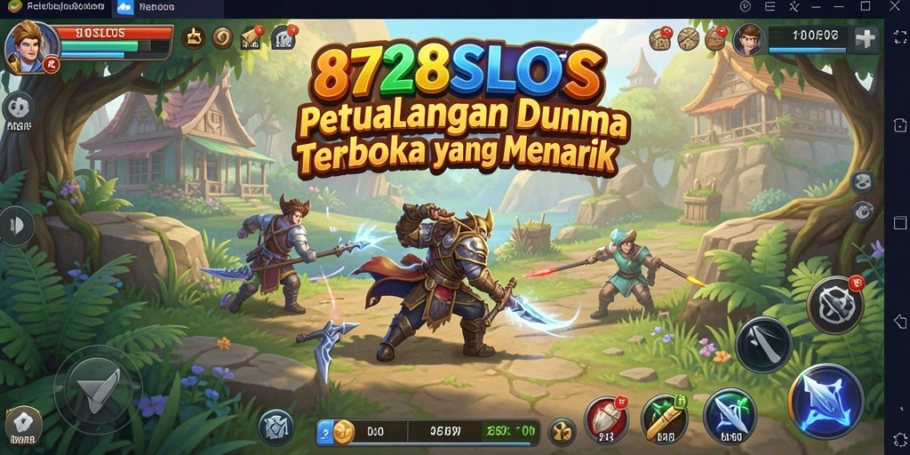 Tampilan gameplay 8728SLOTS dalam dunia terbuka yang menawan.