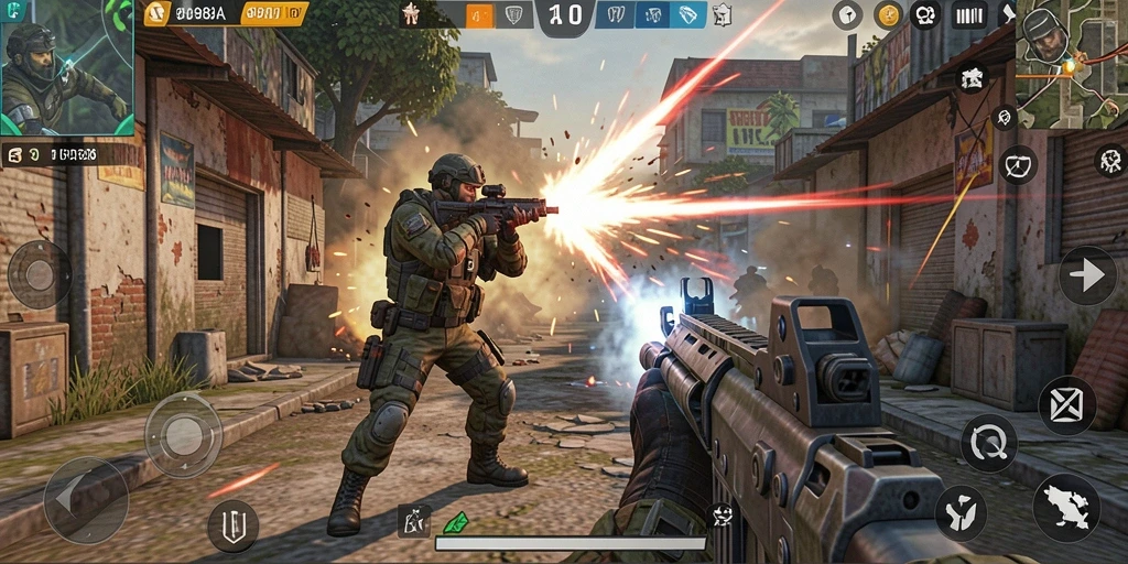 Tampilan utama gameplay TPS di 898A dengan aksi yang mendebarkan.