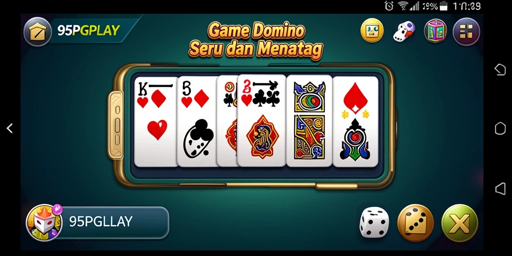 Screenshot gameplay 95PGPLAY yang penuh aksi Domino.