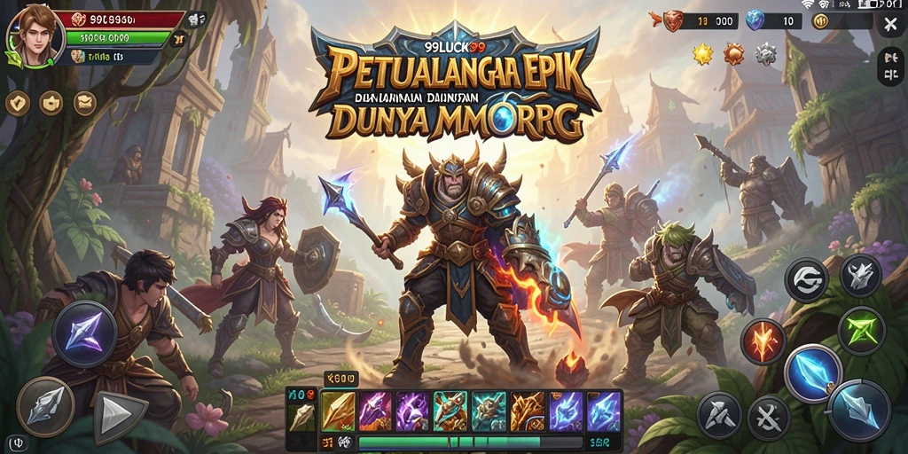 Tangkapan layar dari gameplay <strong>99LUCK99</strong> yang menunjukkan pertempuran seru dalam dunia MMORPG.