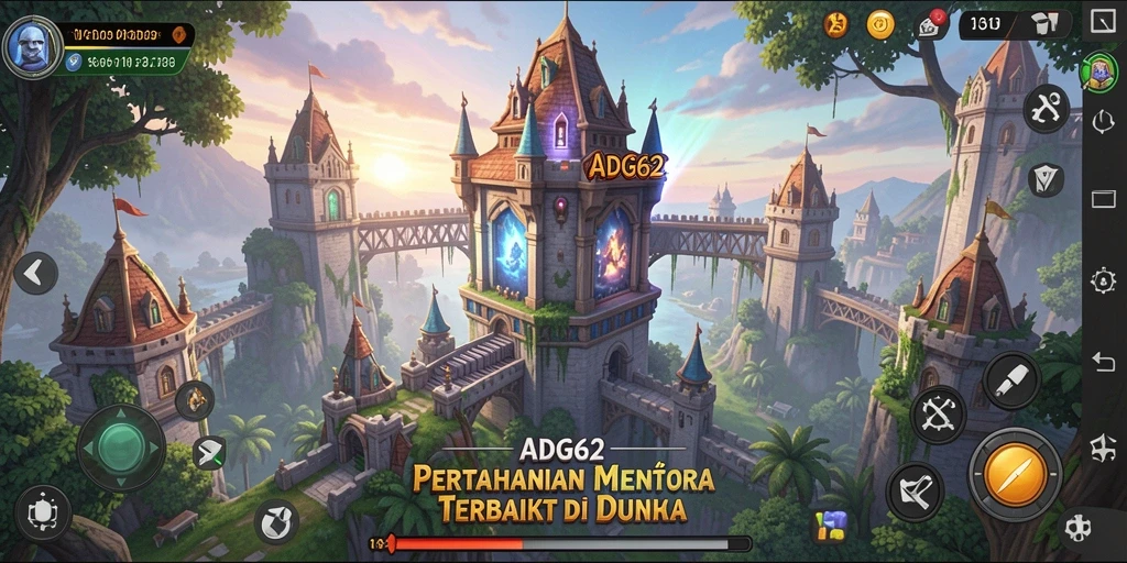 Tampilan gameplay menarik ADG62 saat melawan serangan musuh.
