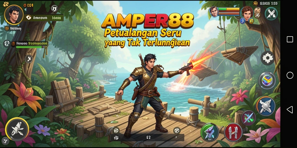 Screenshot gameplay AMPER88 yang menunjukkan momen petualangan