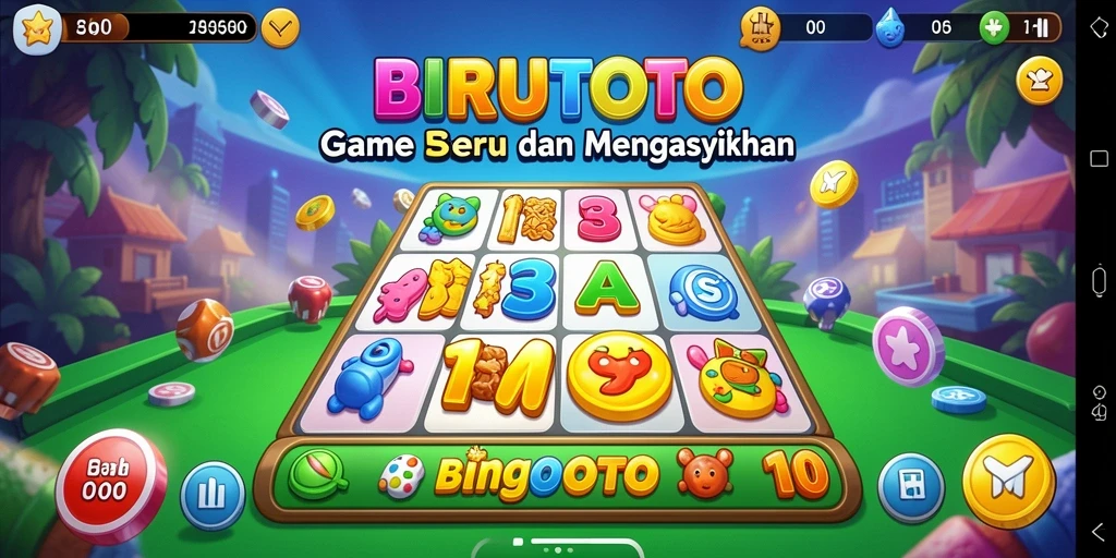 Screenshot gameplay BIRUTOTO menampilkan aksi seru permainan Bingo.