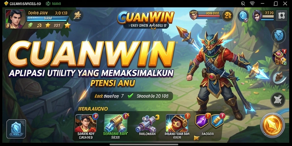 Tampilan aplikasi CUANWIN dengan fitur pengelolaan keuangan.