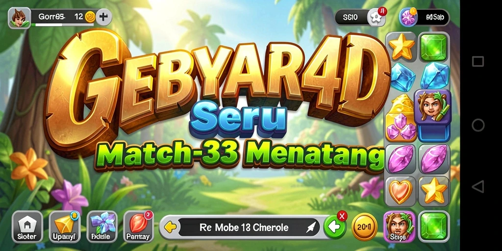 Tampilan gameplay penuh warna dan seru dari GEBYAR4D.