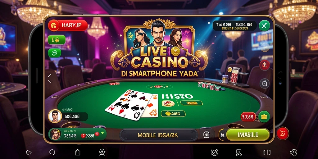Tampilan gameplay Live Casino HARAPJP yang menarik dan interaktif.