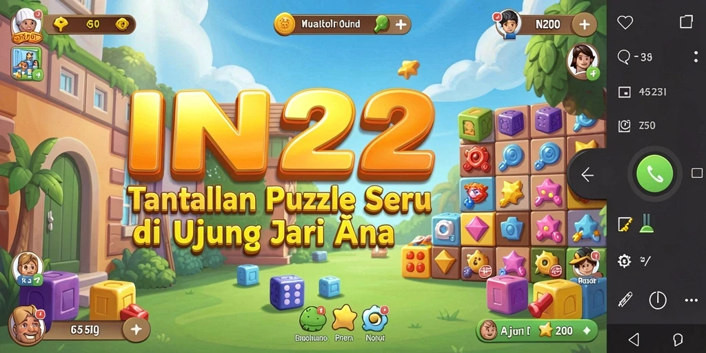 Gameplay IN22 dengan berbagai tantangan puzzle menarik dan menantang.
