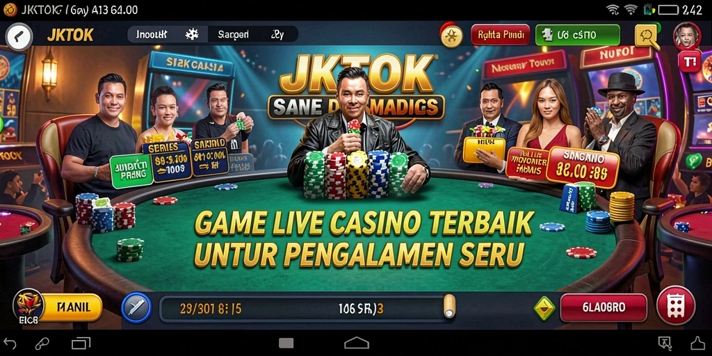 Gameplay menarik di JKTOK dengan dealer live yang profesional.