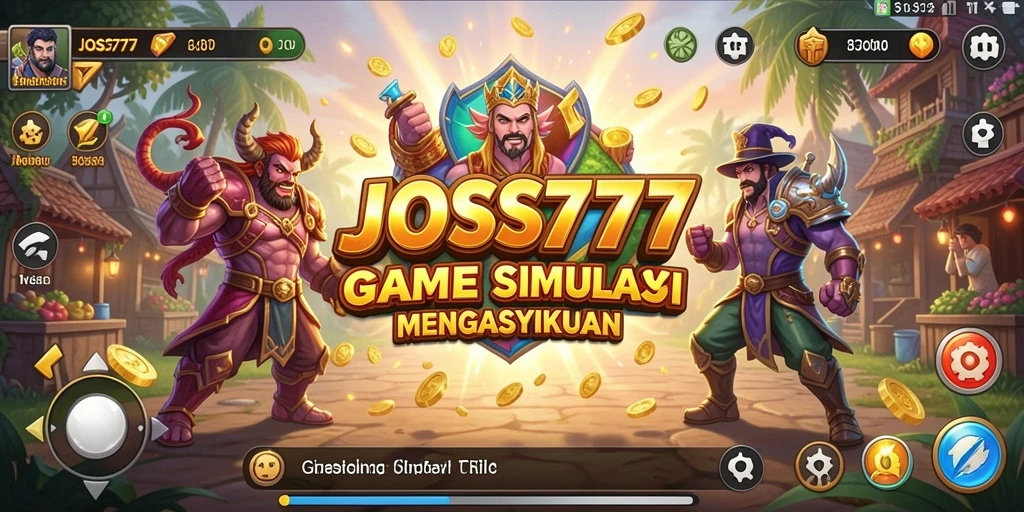 Screenshot utama JOSS777 menampilkan gameplay simulasi yang seru.
