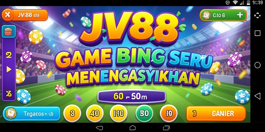 Screenshot gameplay JV88 menampilkan suasana seru permainan Bingo.