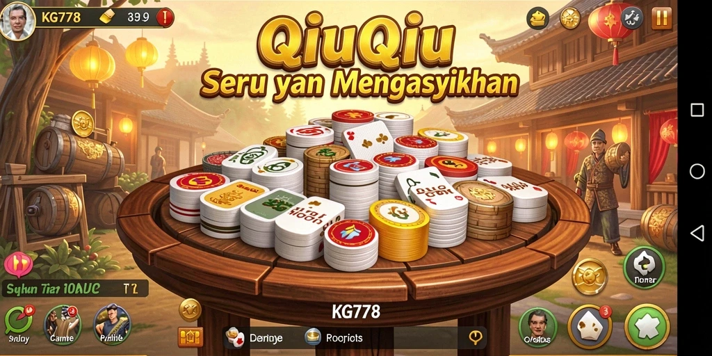 Screenshot KG778 menampilkan serunya gameplay QiuQiu.