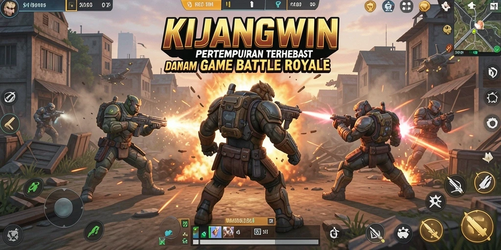 Tampilan gameplay KIJANGWIN yang mengasyikkan dalam pertempuran Battle Royale.