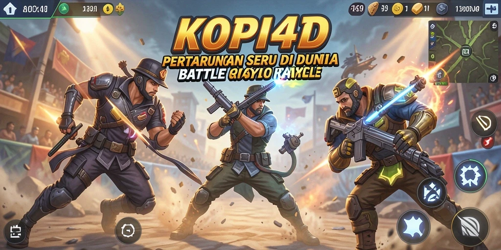 Tampilan seru gameplay KOPI4D dalam pertempuran Battle Royale.