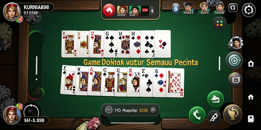 Screenshot gameplay KURNIA898 yang menampilkan aksi seru permainan Domino.