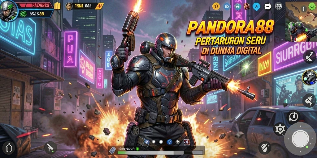 Tangkapan layar gameplay PANDORA88 menampilkan aksi pertarungan yang intens.