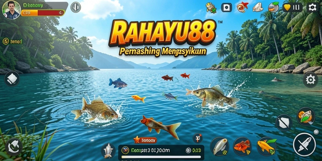 Tampilan menarik dari gameplay RAHAYU88 saat menangkap ikan.