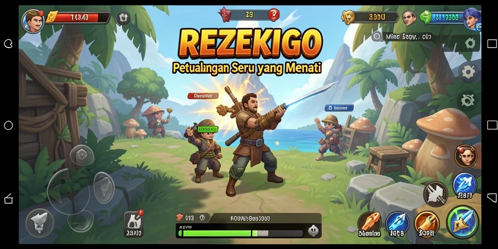 Tampilan gameplay <strong>REZEKIGO</strong> yang mendebarkan saat menjelajahi dunia petualangan.