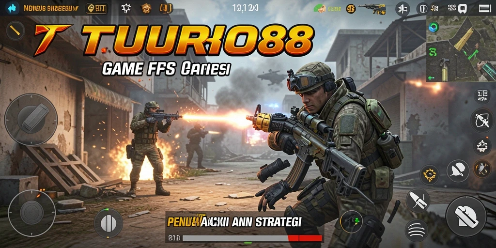 Screenshot TURBO88 menampilkan aksi tembak-menembak yang mendebarkan.